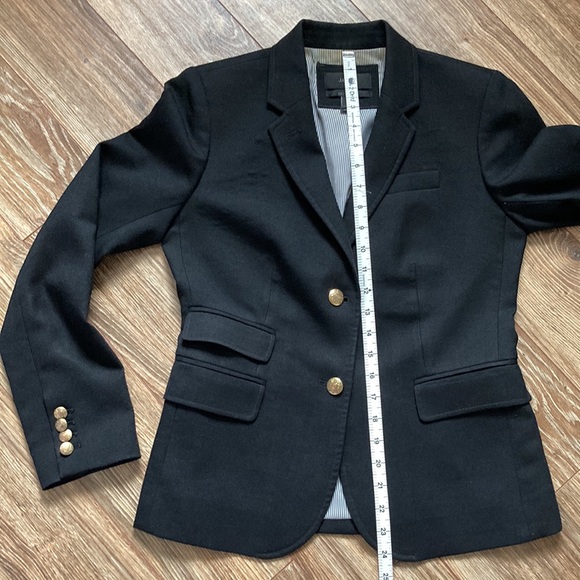 J Crew Schoolboy Black Blazer Size 2 - Picture 13 of 16